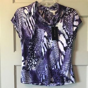 NWT St. John size 2 silk blouse